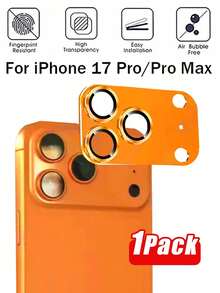 1-Pack Metal Camera Lens Protective Film For IPhone 17 Pro Max/17 Pro, Ultra-High Definition, Waterproof And Anti-Fingerprint, Easy To Install, Full Coverage Lens Protective Film, Compatible With IPhone 17 Pro Max/17 Pro Camera Protection Essential, Camera Lens Protective Film, Mobile Phone Camera Protection, Slim Mobile Phone Accessories,
