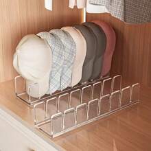 1pc Hat Stand For Baseball Caps No Install Acrylic Hat Organizer For 7 Baseball Caps Hat Racks For Baseball Caps Display Organizer,Acrylic Baseball Cap Organizer Rack, Assembly Required Entryway Cabinet Space-Saving Sports Hat Holder Display Shelf