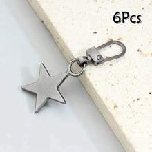 2/6/10 Stücke sternförmige abnehmbare Reißverschlusszipper, Metall-Reißverschlussgleiter zum Ersetzen für Kleidung, Jacken, Schuhe, Taschen - Keine Werkzeuge erforderlich, schnelle Installation, weiße und schwarze Optionen - Verschiedenfarbig - Übersicht 27
