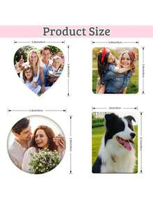 Personalized Photo Fridge Magnets - Customized Photo Fridge Magnet Set - Magnetic Backing - Perfect Home Decor Gift, Valentine's Day Gift, Gift For Her, Gift For Him, Gift For Mom, Gift For Friends, Home Decor, Decorations, Personalized Gift, Custom Gift. The Image Will Be Optimized To High-Quality. - Multicolor - View 4
