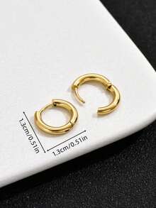 1对925银针耳环，耳挂，耳孔，耳骨环，简约美观，适合男孩女孩佩戴