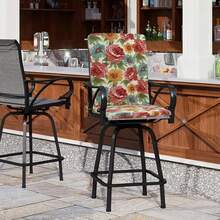 High Back Outdoor Chair Cushions-Water Proof Patio Dining Chair Cushions, Removable Machine-Washable Cover For Camping Beach Picnic Travel 17.72*41.34*1.97in - 黑色 - 查看 5