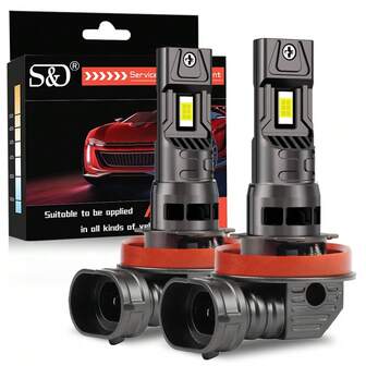  S&D H11 LED Headlight Bulb Mini Wireless 80W 25000LM 6500K CSP For Car Headlamp Auto Diode Lamps 9005 HB3 Turbo Led 12V Automobile