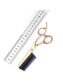 1 Piece Professional Hair Cutting Scissors With Detachable Comb, Creative Hair Cutting Shears, Salon & Home Hair Styling Tool - Multicolor - View 6