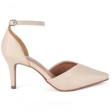 Women's Closed-Toe Stiletto Heel Pump (7.5cm) With Pointed Toe, Comfortable, Fashionable, And Elegant For Evangelical And Social Use. - Màu be - Xem 2