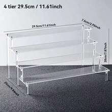 1 件 1-5 层透明亚克力展示架、化妆品收纳盒、古龙水亚克力支架、纸杯蛋糕架、适用于 Amiibo 和 POP 公仔、食品甜点架、化妆品供应商产品 - 無色 - 查看 17