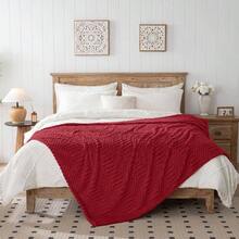 50x70 Inch Red Throw Blanket - Soft Fluffy Fleece, Cute Aesthetic, Sofa, Couch, Chair, Bed, Living Room Bedroom, All - Season Use, Plush Cozy Decorative Blanket - Red + XL Throw(50x70) - View 5