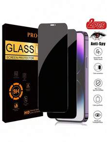 2片装隐私屏幕保护膜，兼容 14 Pro Max，也兼容 17、16 Pro Max、16、16 Pro、16 Plus、15 Pro Max、15、15 Pro、15 Plus、13 Pro Max、13、12、11。隐私保护，防窥视，无气泡，兼容手机壳。 - 黑色 - 查看 15