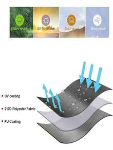 防水割草机罩 - 拖拉机罩，适用于最大 54 英寸的割草机。储物罩，重型设计，户外割草机罩，采用黑色牛津布制成，防水、防紫外线、防污，适合存放割草机，多用途户外设备保护罩。 - 查看 5