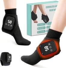 Foot Massager Cordless Ankle Massager With Heat, Ankle Heating Pad, USB Rechargeable Heated Brace Wrap Warmer, 5 Heat Levels, 3 Vibration Modes, Auto Shut Off,Plantar Fasciitis Foot Massager - Gifts For Women Men [One Piece] - 1pc - View 2