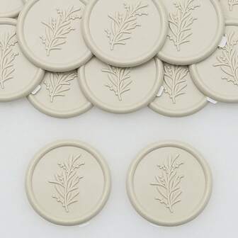 30 st självhäftande vaxsigillklistermärken med rosmarinmönster - präglade kuvertsigiller med hjärtmönster, lämpliga för inbjudningar, högtider, presentförpackningar, fester, brev, alla hjärtans dag