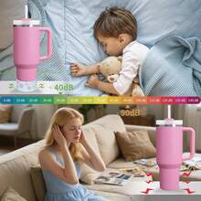 Floral Boot For Tumbler H2.0 30oz 40oz & IceFlow 20oz 30oz & 24oz & 12-24 Oz & Bottom Of 2.83-2.95 Inch Protective Silicone Sleeve Cover For Cup Accessories - Xanh nhạt hoặc hồng - Xem 4