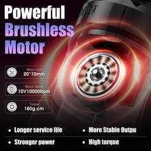 Ambition 1PC Traveler-T2 Grip 54mm Brushless Motor Wireless Tattoo Machine Stroke 4.0mm Straight Rod Pen Battery Capacity 2000mAh - Black - View 2