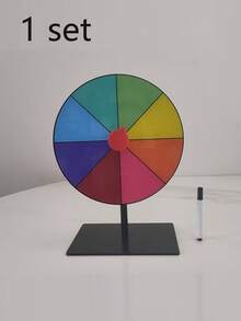 1 套幸运轮游戏旋转轮，有趣的彩色手动转轮，坚固的支架和免费笔，适用于活动、抽奖、教室、零售店、订婚婚礼派对娱乐、派对装饰、有趣的家庭活动游戏 - 彩色 - 查看 10