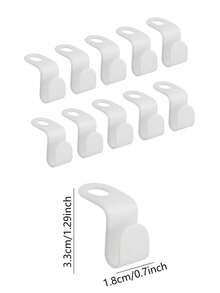20pcs Clothes Hanger Connector Hook Closet Space Saving Organizer Stackable Hanger Hook - White - View 6