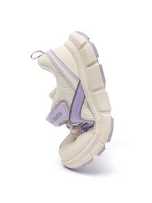 mini bala Kids Breathable Mesh Sneakers Lightweight Boys Girls Running Shoes 2025 - White Purple - View 6