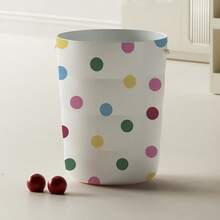 新型家用垃圾桶，加高防滑，便携式PP气泡创意收纳桶，适用于厨房、客厅、浴室，高光泽轻质塑料桶身，方便整理，防臭盖，节省空间设计，现代简约家居装饰，儿童安全边缘，易于清洁，多用途垃圾桶 - 彩色 - 查看 3