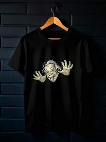 Oversized Street Einstein The Genius Unisex T-Shirt Ref4153 - 黑色 - 查看 5
