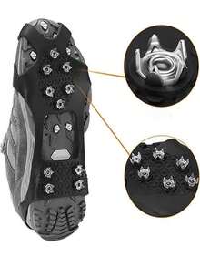 1 Pair Winter Anti-Slip Rubber Shoe Spikes, Unisex Ice Traction 10-Teeth Crampons, For Snow And Ice, Black, Easy To Install, For Outdoor Safety, Winter Traction, Ice Grip Spikes, Simple Installation, Non-Slip Material, High Friction Rubber Cleats, Traction Anti-Slip Spikes, For Walking On Ice, Outdoor Workers, Shoe, Spring Summer Picks, Brides Maid Gifts, Room, Bedroom Decor, Bedroom Decor, Beach, Travel, For Men, For Women, Vacation, Women's Day, Travel Essentials, Wedding Favors, Y2k, Bedroom, Car Accessories Women, Kitchen Decor,Cute Stuff - Multicolor - View 7