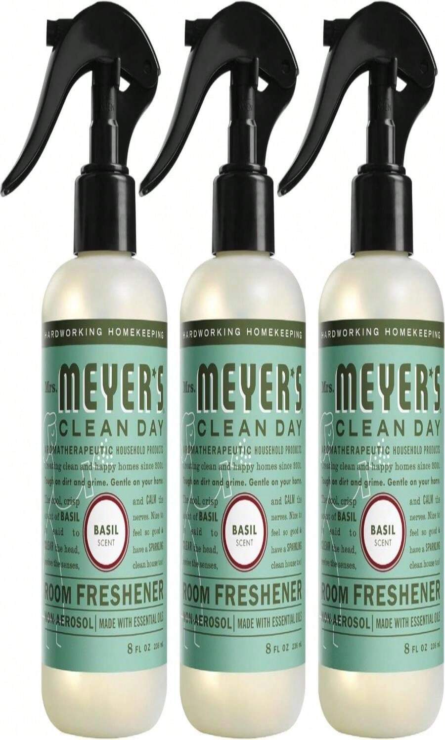 MRS MEYER'S CLEAN DAY Room And Air Freshener Spray, Non-Aerosol Spray Bottle Infused With Essential Oils, Rain Water, 8 Fl Oz - Pack Of 3 - ColorD - 查看 1