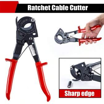Heavy-Duty Ratchet Cable Cutter - Aluminum & Copper, Ideal For Electrical Wires Up To 240mm², Home Improvement Tool