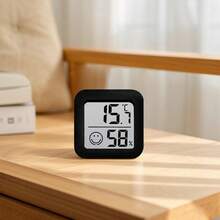 Smiling Face Indoor Thermometer Hygrometer Digital Room Temperature And Humidity Monitor, With Humidity Temperature, Fast Refresh, ℃ Function, Suitable For Home, Office, Bedroom - Operation, Humidity Meter, Indoor Environment Control, Fashionable Design, Compact Sensor, Durable Structure, Precise Sensor, Humidity Monitor, Climate Tracker, Home Comfort Care - Perfect For Creating A Cozy Atmosphere In The Bedroom - Multicolor - View 3
