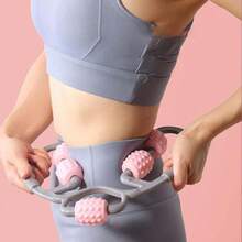 Home Use Massage Fitness Massager - 5 Wheel Ring Leg Massage Roller For Muscle Relaxation, Calf Muscle Massager, Yoga Leg Slimming Device, Muscle Relaxation Massage Roller, Yoga Fitness Equipment - Multicolor - View 7