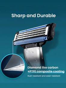 Gillette Mach3 Razor For Men 1 Knife Holder 4 Blades As A Gift For Boyfriend - Multicolor - View 2