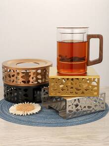 قطعة واحدة من دفاية إبريق الشاي، دفاية من الفولاذ المقاوم للصدأ، لوازم فن الشاي الراقية، هدية مثالية، من الفولاذ المقاوم للصدأ السميك، متينة وطويلة الأمد، طقم شاي من الفولاذ المقاوم للصدأ، دفاية الشاي، تشمل حامل شمعة صغير وموقد، سخان إبريق الشاي المعدني، حامل شمعة من الفولاذ المقاوم للصدأ. مناسب لإبريق الشاي الزجاجي، وإبريق الشاي الفولاذي، وإبريق الشاي الخزفي، وغيرها من الحاويات المقاومة للحرارة. يستخدم لتسخين الشاي والقهوة والحليب. دفاية إبريق الشاي عالمية.