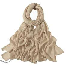 Conjunto de hiyab y gorro interior de modal y algodón para mujer, color beige oscuro - Beige oscuro - Ver 9
