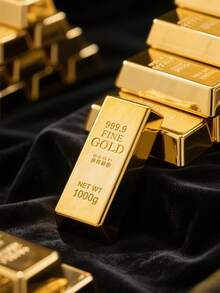 Mini Fake Gold Bar Set. Imitation Gold Ingot, Decorative Prop, Photography Decor, Toy Model, Fake Gold Model, Mini Model, Miniature Model, Miniature Item, Mini Trinket, Mini Toy, Toy, Man's Toy, St. Patrick's Day - Multicolor - View 6