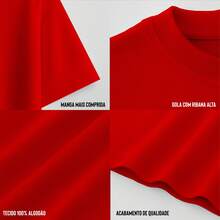 Oversized Gym Cross Streetwear Gothic Urban Style T-Shirt 3258 NERD VEST - Red - View 5