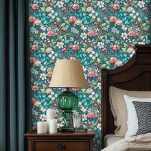 1 Roll Vintage Floral Peel And Stick Wallpaper, Waterproof, Removable, Easy To Install, Durable, Seamless Jointing, Suitable For Home Decor, Bedroom, Living Room, Kitchen Wall DIY, Furniture Renewal, Holiday Gift, 17.32 X 118.11/196.85/393.7 Inches