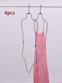 2pcs/4pcs Random Old And New Style Black Metal Swimsuit Hanger, Suitable For Apparel Store Or Closet Organization Of One-Piece Garment Or Swimsuit