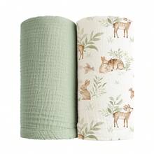 Unisex Baby Swaddle Blanket, Soft & Breathable Newborn Receiving Blanket, Essential For Baby Christening - Multicolor - View 14