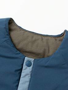 mini bala Kids Magic Cotton Reversible Vest, Warm Triple-Proof Material, 2025 Winter - Dusk Blue - View 6