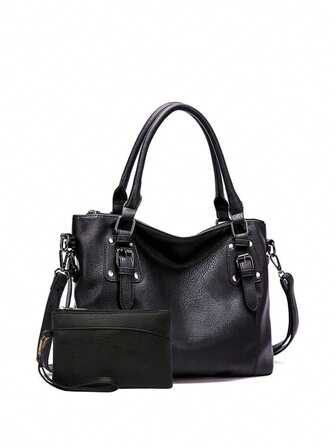 Geantă tote de mare capacitate, minimalistă retro la modă, nouă