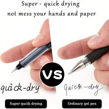 10/20pcs Quick-Drying 0.5mm Liquid Gel Pens, Black And Red Ink Ballpoint Pens For Office Signature, Back To School Supplies, Student Stationery
