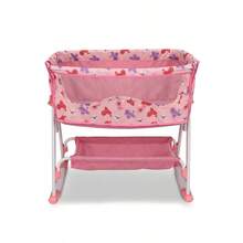 Anivia Brand Doll Rocking Cradle, Suitable For Children 3+ Years Old, Fits 11-18 Inch Dolls, Adjustable Rocking & Fixed Modes, 3 Height Settings, Ideal For Children's Holidays, Christmas Gifts And Birthday Presents - Pink - View 10