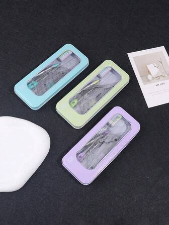 考试文具绘图尺套装，简约透明铅笔盒，直尺，三角尺，量角器，橡皮擦，圆规，学生文具，学习用品，返校必备，数学用品，适用于学校、办公室、考试