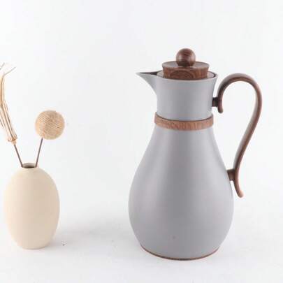 Insulated Vacuum Flask For Hot Drinks, Thermal Coffee Carafe Double Wall Pink Glass Liner Hot 12Hours /Cold 24Hours,1000ml Tea Water Bottle