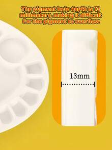 1 pezzo Tavolozza a forma di testa di peperoncino bianco in materiale PP spesso, di alta qualità, spessa e durevole, con 17 vaschette profonde per soddisfare la maggior parte delle esigenze di pittura a colori