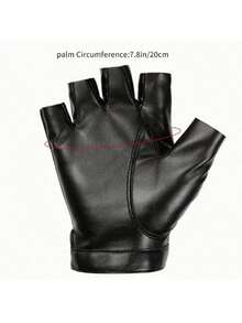 1 par de guantes sin dedos de piel sintética unisex, adecuados para deportes al aire disfraces de Halloween - Multicolor - Ver 2