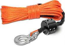 Synthetic Winch Rope Kit, 1/4" X 50ft 10,000 LBS Winch Cable Line With Protective Sleeve Hook And Forged Winch Hook Fits 4WD Road Vehicle UTV ATV SUV Truck - Orange - View 7