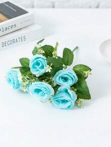 1 Artificial Rose Fresh Flower, Silk Flower Bouquet For Home, Office Decoration, Party, Bride And Wedding Decoration.