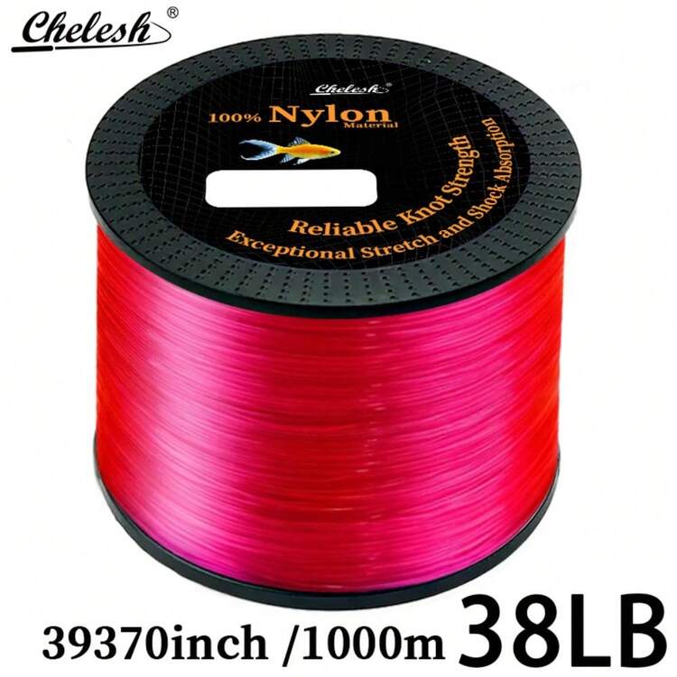 Dây câu nylon Chelesh 1000m/39370inch, sợi đơn cường độ cao, trong suốt, đỏ hồng, đỏ tía, xám đen, xanh ô liu, tùy chọn độ bền kéo 6LB-38LB, bền và chống mài mòn, đúc trơn tru, nhẹ và đàn hồi, chống ăn mòn, hấp thụ nước thấp, kết cấu mềm mại, dễ kiểm soát và buộc, thích hợp cho câu cá biển, câu cá ao, câu cá chép, câu cá mồi, đồ trang sức tự làm, quà tặng câu cá - Nhiều màu - Xem 58
