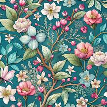 1 Roll Vintage Floral Peel And Stick Wallpaper, Waterproof, Removable, Easy To Install, Durable, Seamless Jointing, Suitable For Home Decor, Bedroom, Living Room, Kitchen Wall DIY, Furniture Renewal, Holiday Gift, 17.32 X 118.11/196.85/393.7 Inches