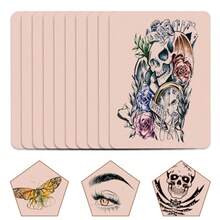 GSYY 10 PCS Tattoo Practice Skins 5.7 "X7.6" Double Sided Tattoo Fake Skin Tattoo Ast Practice Skin For Tattooing Skills Imvement - Multicolor - View 1