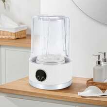 Portable 3000mAh Compact Mini Washing Machine 1L Large Capacity | Travel Laundry Washer For Bra, Underwear, Socks With LED Display, One-Touch Operation | Durable Plastic, Space-Saving Design For Dorm, RV, Bathroom, Vertical Storage - Purple - View 4