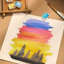 20色水彩颜料套装，金属水彩颜料套装，闪光水彩颜料盒，珠光水彩颜料套装，适合艺术家和绘画爱好者 - D - 查看 8